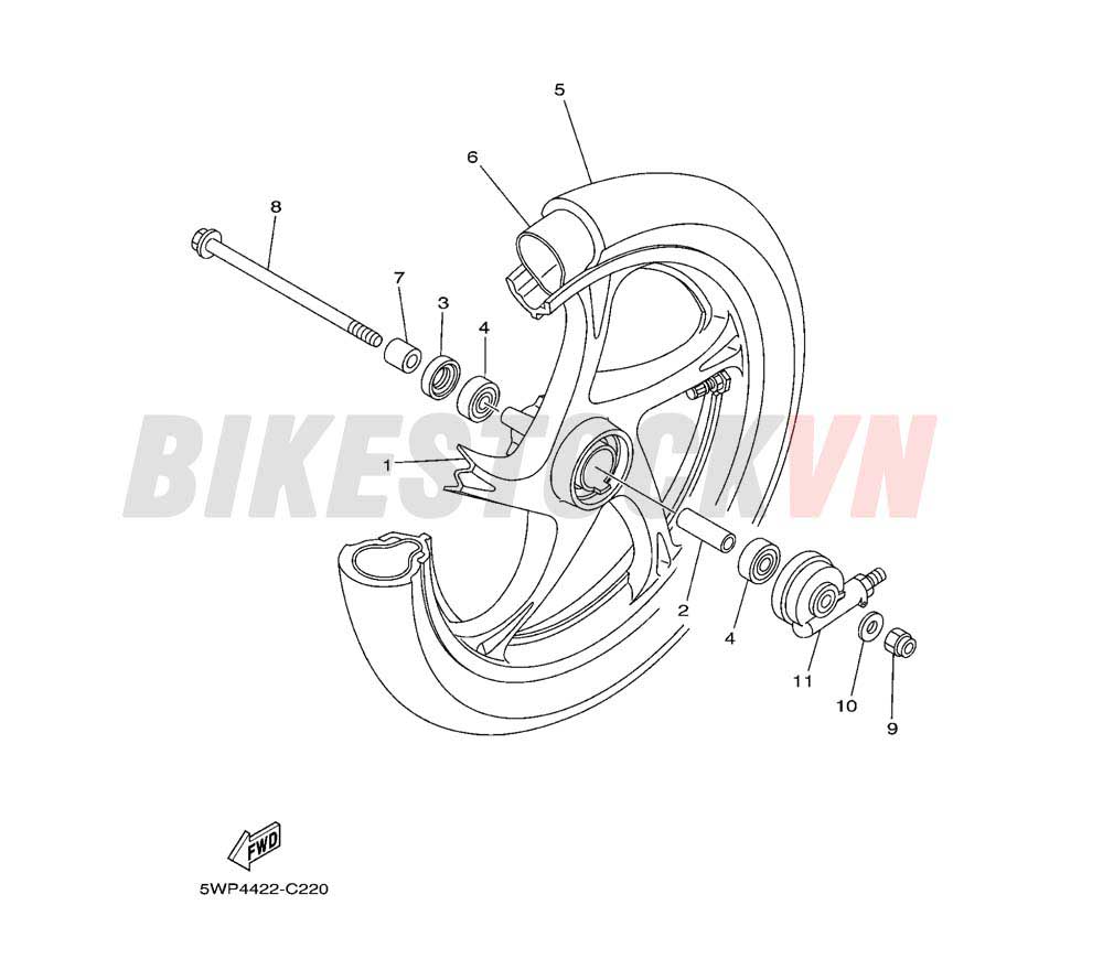 FRONT WHEEL FOR CAST WHEEL(1PN2)